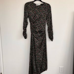 ASTR Floral cinched long sleeve dress M